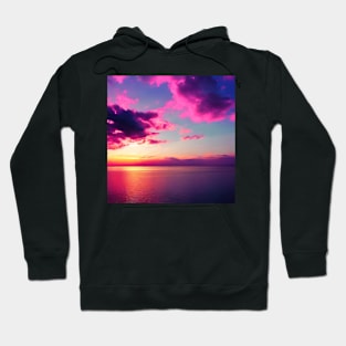 Pink Blue Sky Hoodie